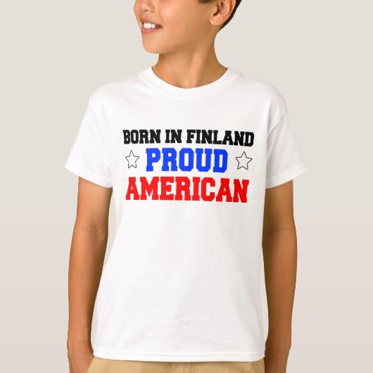 Geboren in finland Proud American T-shirt (Voorkant)