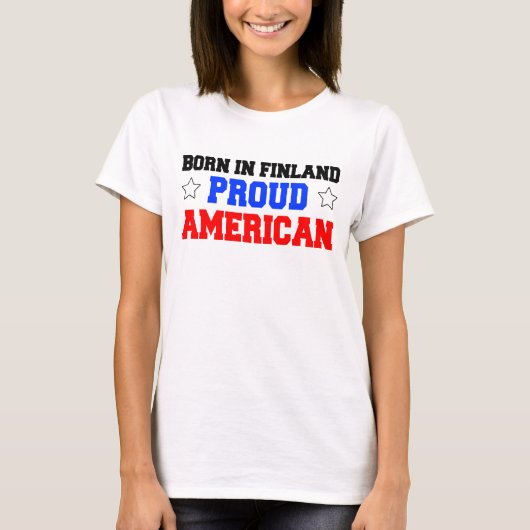 Geboren in finland Proud American T-shirt (Voorkant)