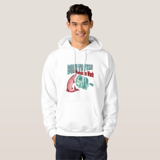 Geboren in Fish Hoodie Sweatshirt (Voorkant volledig)