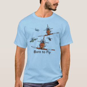 Geboren in Fly Aviator T-Shirt