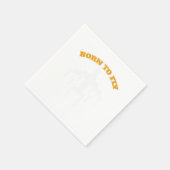 Geboren in Fly Funny Aviation Vliegtuig Pilot Servet (Hoek)