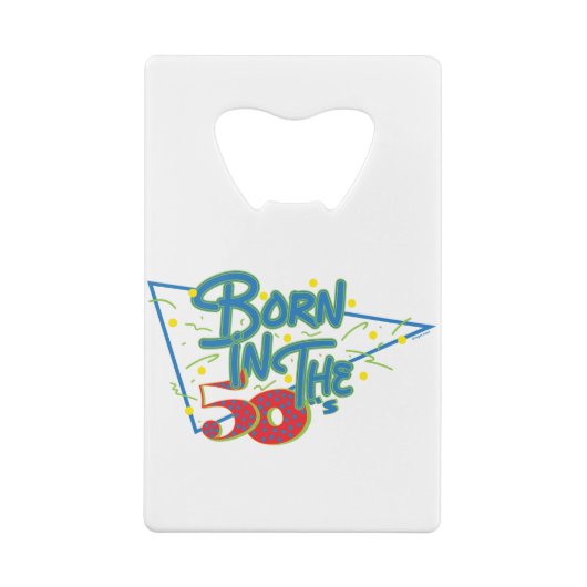 Geboren in Fun Age Graphic 50 jaar Creditkaart Flessenopener (Achterkant)