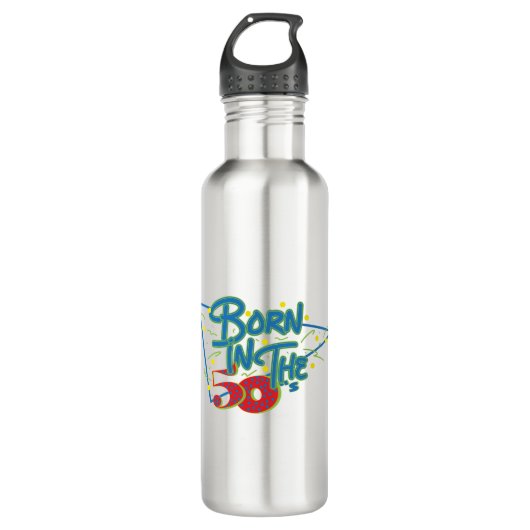 Geboren in Fun Age Graphic 50 jaar Waterfles (Voorkant)