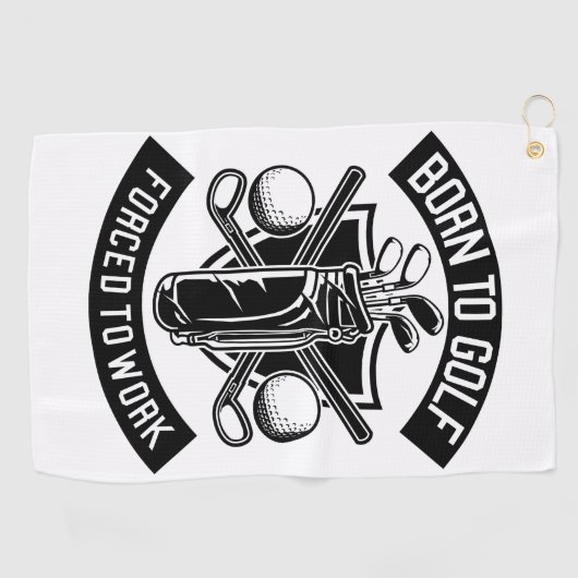 Geboren in Golf Forced to Work Golfhanddoek (Horizontaal)