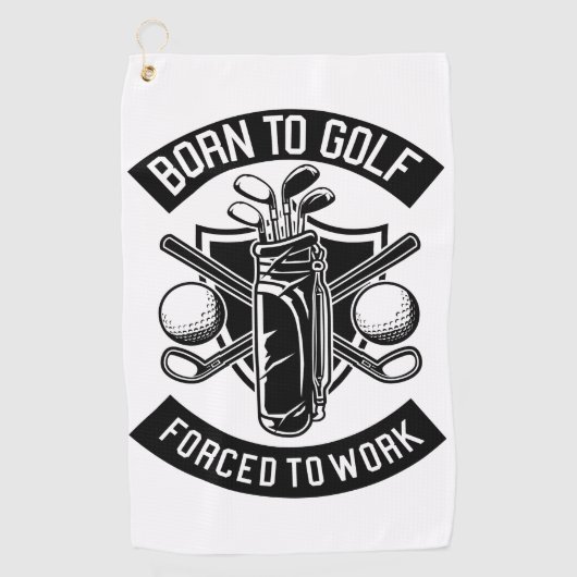 Geboren in Golf Forced to Work Golfhanddoek (Voorkant)