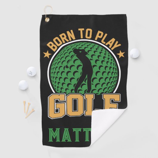 Geboren in Golf Golfhanddoek (Insitu)