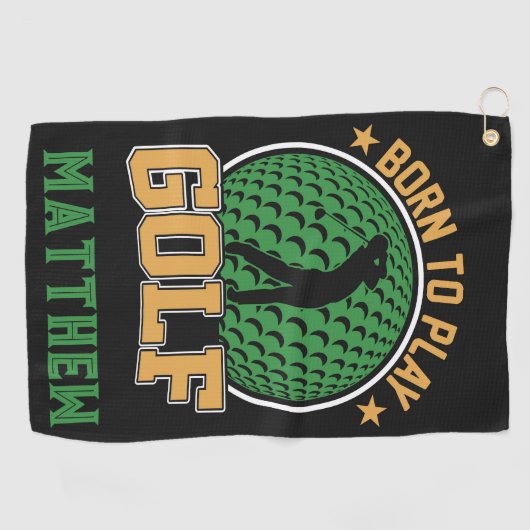 Geboren in Golf Golfhanddoek (Horizontaal)