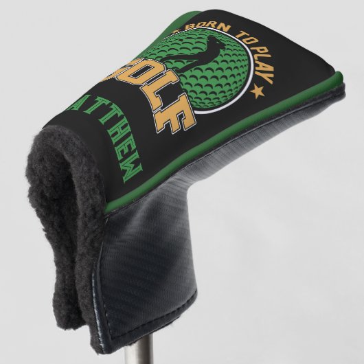 Geboren in Golf Golfheadcover (3/4 voorkant)