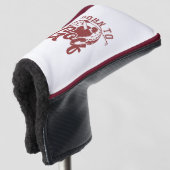 Geboren in golfputter golfheadcover (3/4 voorkant)