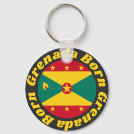 Geboren in Grenada | Schattigee Grenada-vlag met g Sleutelhanger