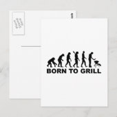 Geboren in Grill Evolution Briefkaart (Voorkant / Achterkant)