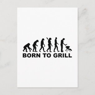 Geboren in Grill Evolution Briefkaart