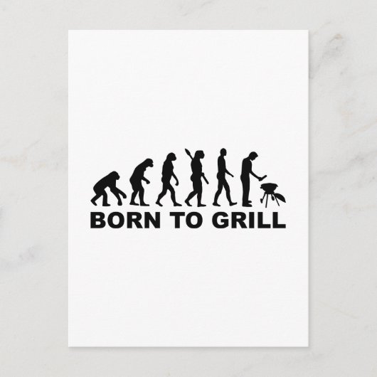 Geboren in Grill Evolution Briefkaart (Voorkant)