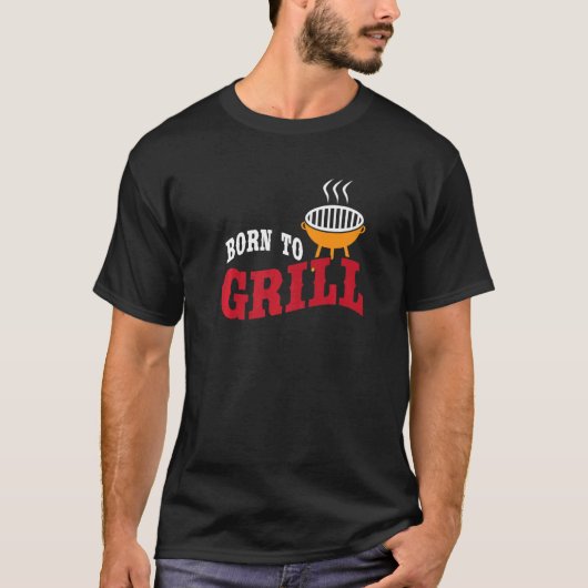 Geboren in Grill T-shirt (Voorkant)