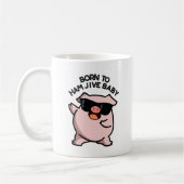 Geboren in Ham Jive Baby Funny Pig Pun Koffiemok (Links)