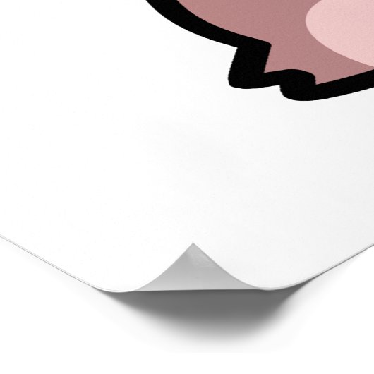 Geboren in Ham Jive Baby Funny Pig Pun Poster (Hoek)