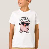 Geboren in Ham Jive Baby Funny Pig Pun T-shirt (Voorkant)