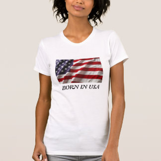 Geboren in het Amerikaanse vrouwenshirt T-shirt