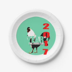 Geboren in het Chinese roosterjaar 2017, Birthday  Papieren Bordje