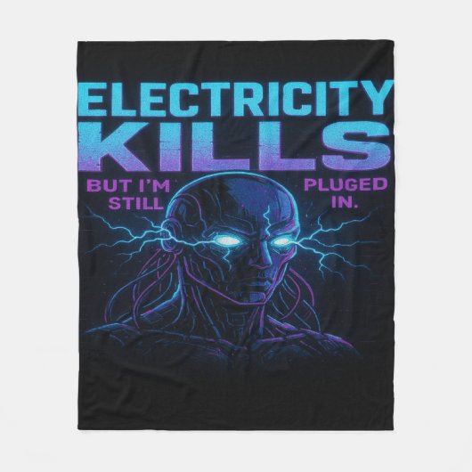 Geboren in het Cyber Licht Fleece Deken (Voorkant)