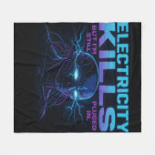 Geboren in het Cyber Licht Fleece Deken (Voorkant (Horizontaal))