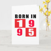 Geboren in het Design van de Verjaardag van 1995 Kaart (Gele Bloem)