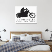 Geboren in het grafische afdrukontwerp van Ride Canvas Afdruk (Insitu (Slaapkamer))