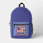 Geboren in het grootste land ter wereld bedrukte rugzak (Voorkant)