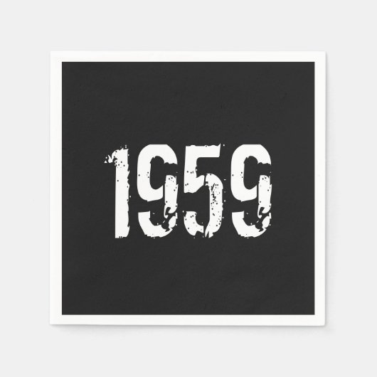 Geboren in het jaar 1959 servet (Voorkant)