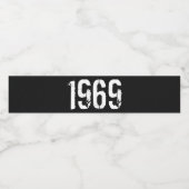 Geboren in het jaar 1969 waterfles etiket (Enkel label)