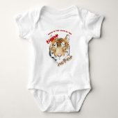 Geboren in het jaar Tiger Waterverf 2022 New Baby Romper (Voorkant)