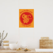 Geboren in het jaar van de aap - Chinese Zodiac Poster (Keuken)