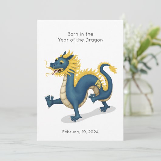 "Geboren in het jaar van de draak" 2024 Gepersonal (Staand voorkant)