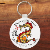 Geboren in het Jaar van de Draak (Chinees) Sleutelhanger (Voorkant)
