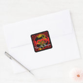 Geboren in het jaar van de Draak Vierkante Sticker (Envelop)