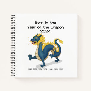 Geboren in het jaar van de Dragon Baby Dagboek Notitieboek