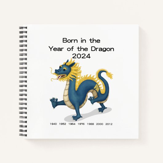 Geboren in het jaar van de Dragon Baby Dagboek Notitieboek (Voorkant)