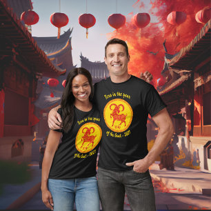 Geboren in het jaar van de geit Chinees Nieuwjaar  T-shirt