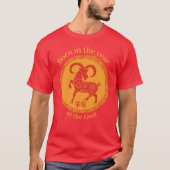 Geboren in het jaar van de geit - Chinese Zodiac T-shirt (Voorkant)
