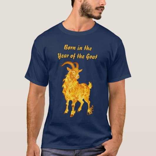 Geboren in het jaar van de geit T-shirt (Voorkant)