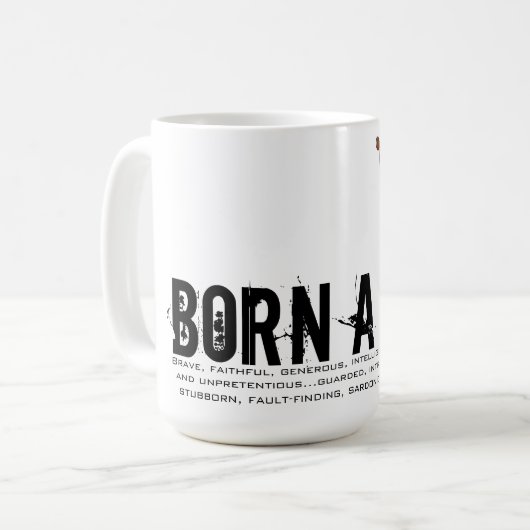 Geboren in het jaar van de hond koffiemok (Voorkant links)