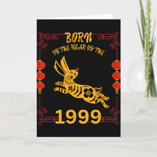 Geboren in het jaar van de konijn 1999 Chinees Nie Kaart