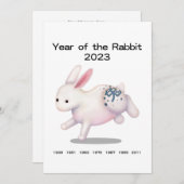 "Geboren in het jaar van de konijn" 2023 Gepersona (Voorkant / Achterkant)