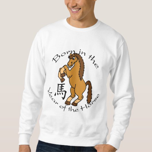 Geboren in het jaar van de paarden trui (Voorkant)