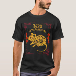 Geboren in het jaar van de rat t-shirt
