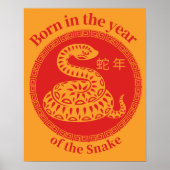 Geboren in het jaar van de Slang - Chinese Zodiac Poster (Voorkant)