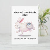 "Geboren in het Jaar van het Konijn" 2023 Persoonl (Staand voorkant)