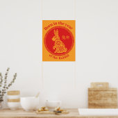 Geboren in het jaar van het konijn - Chinese Zodia Poster (Keuken)