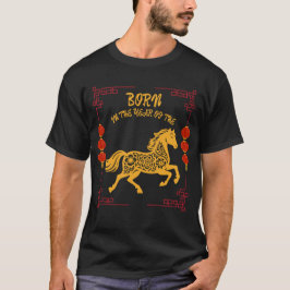 Geboren in het jaar van het paard t-shirt