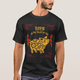 Geboren in het jaar van het varken t-shirt